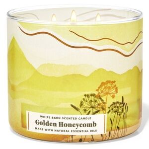 White Barn Golden Honeycomb Candle with Natural Scenery Design